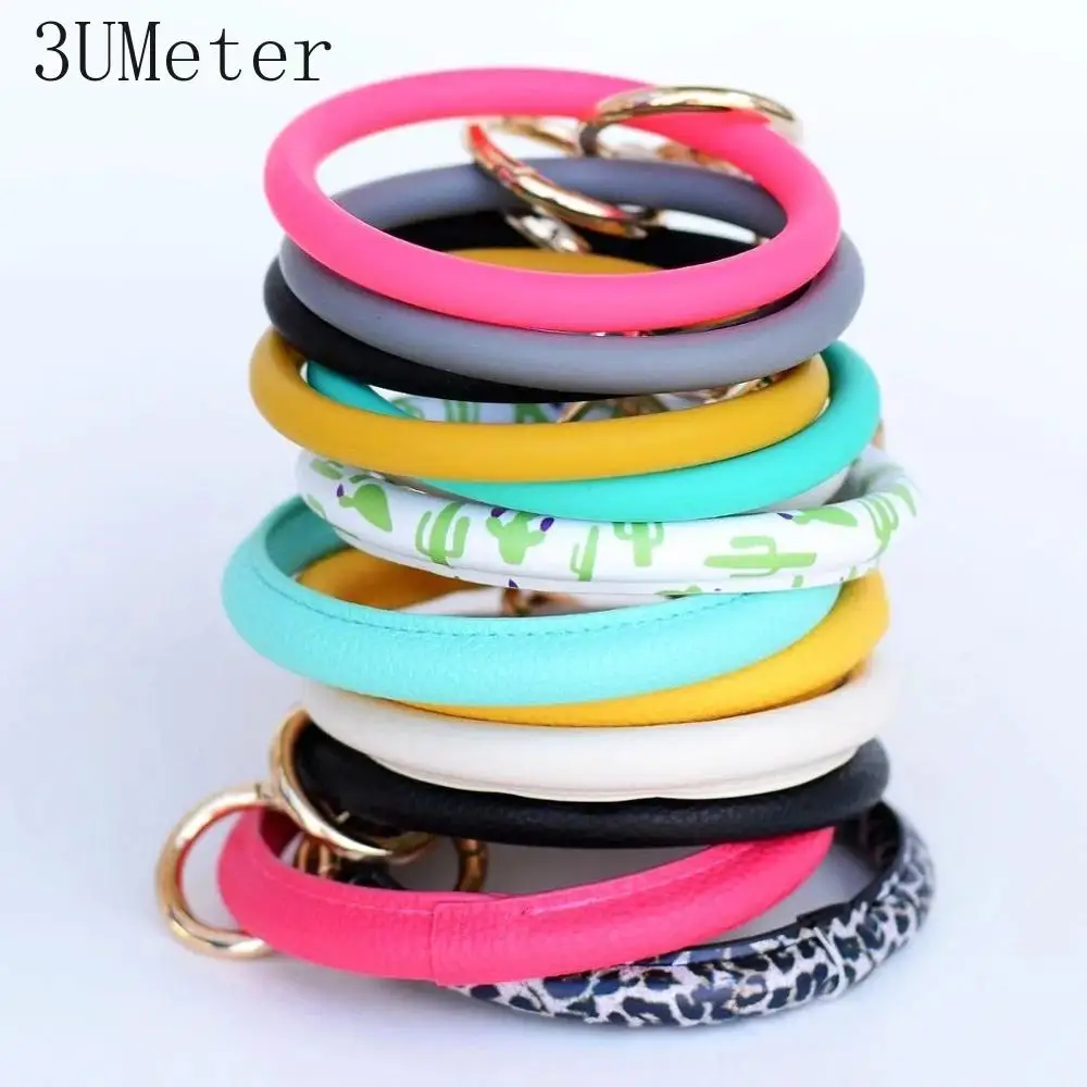 3UMeter 2019 новый кожаный браслет для мужчин и женщин простой брелок ключей цепь