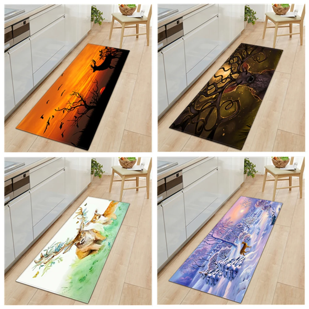 Входной коврик кухонный ковер с принтом декоративный для дома балкона прихожей