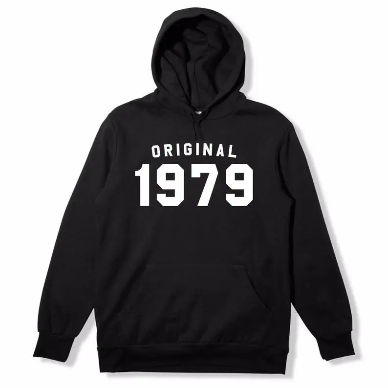 

Funny Hoodies New Arrival Original 1979 Hoodie 39th Birthday Gift Vintage Sweatshirts for Her Classic Hoodie 90s Aesthetic Tops