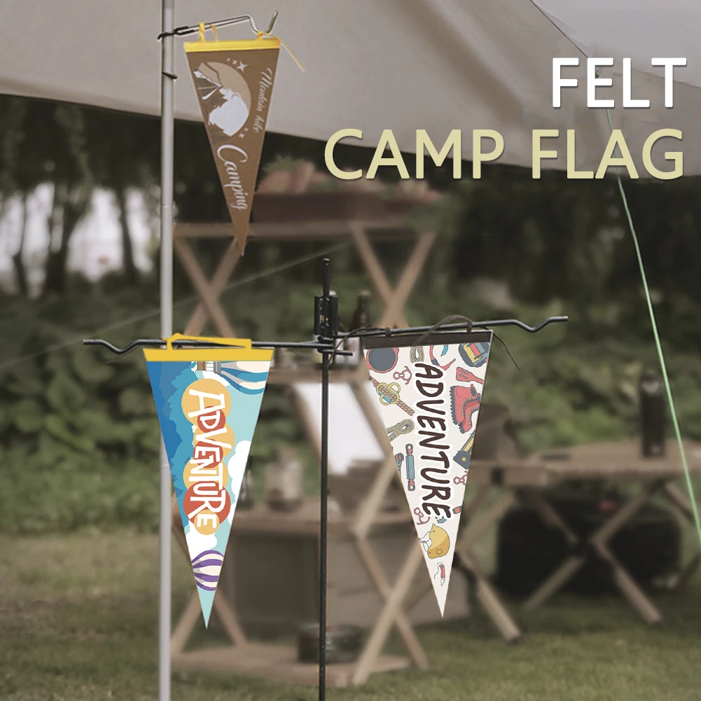 

Наружный фетровый флаг для кемпинга, печатный баннер, наружное украшение для кемпинга, атмосфера для пикника, флажки, палатка, украшение для...