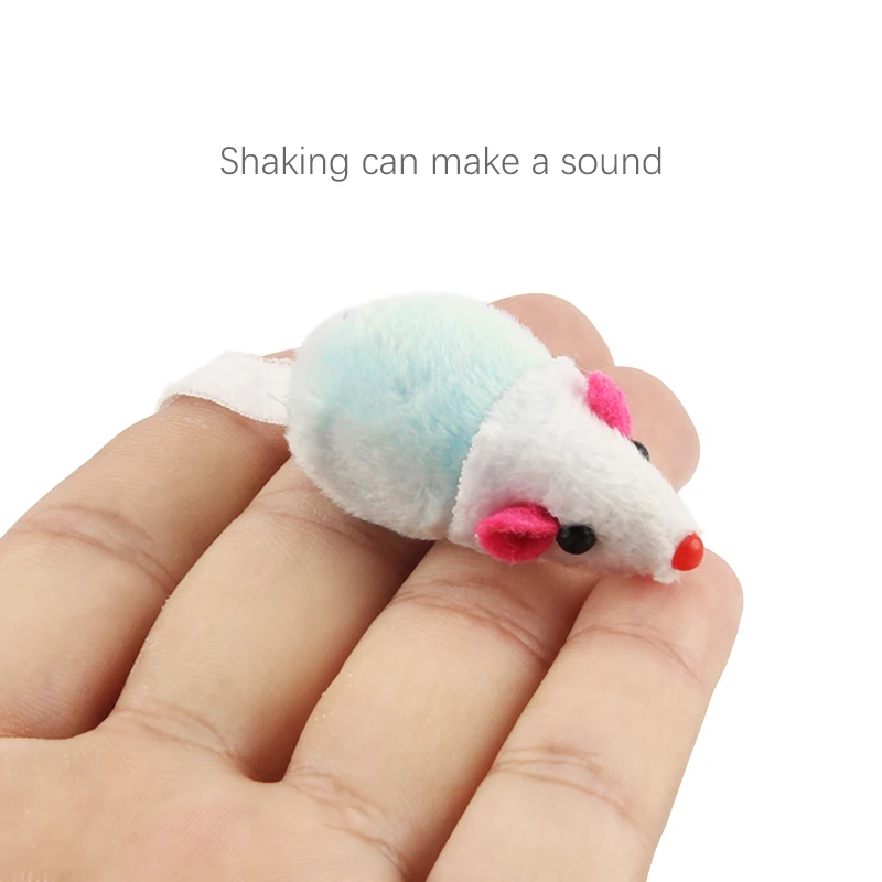 10PCS/LOT Plush Mouse Cat Toy Pet Mice Animal Cloth Fuzzy For Kitten | Дом и сад