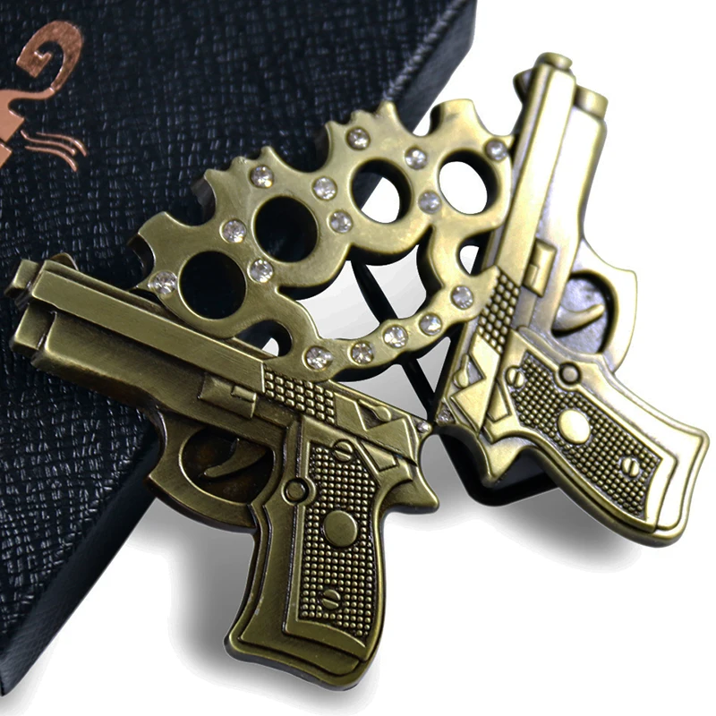 Двойная бронзовая пряжка для ремня Мужчин Ювелирные изделия пряжки костяшек