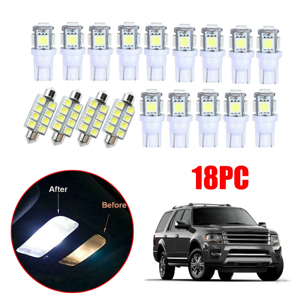 

For Ford Expedition 2003-2014 Interior Light Interior LED Light Package 18PCS Duable High Quality