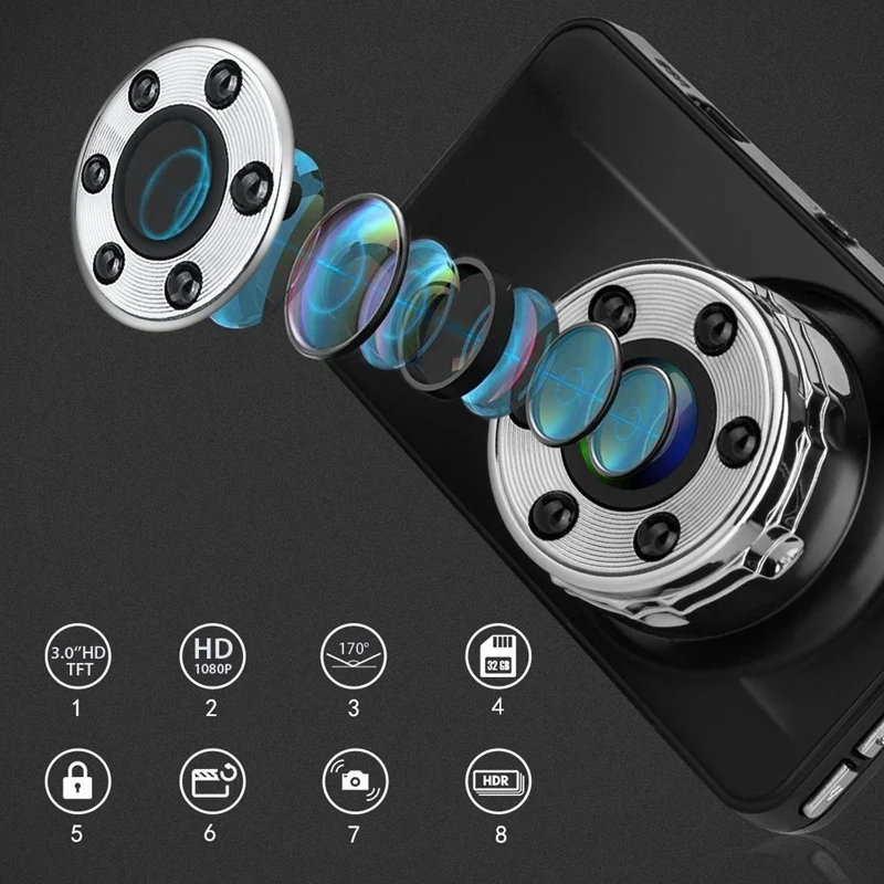 

Car DVR Dash Cam Dvr Dash Camera Video Recorder Auto Registrator 3 Inch LCD Screen HD 1080P Driving DVR/Dash Cameras