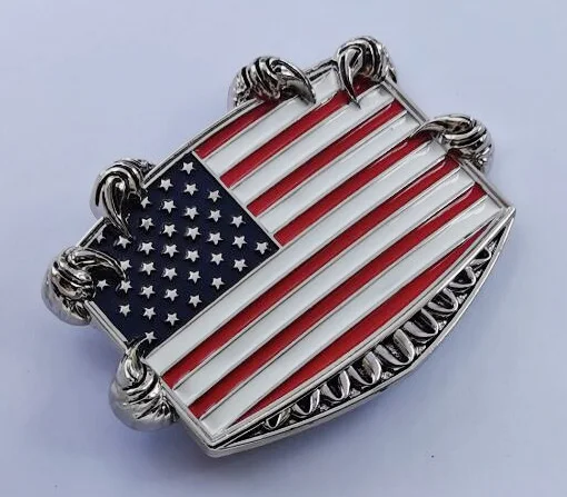 Женская пряжка для ремня с американским флагом и черепом подходящая шириной 4 см