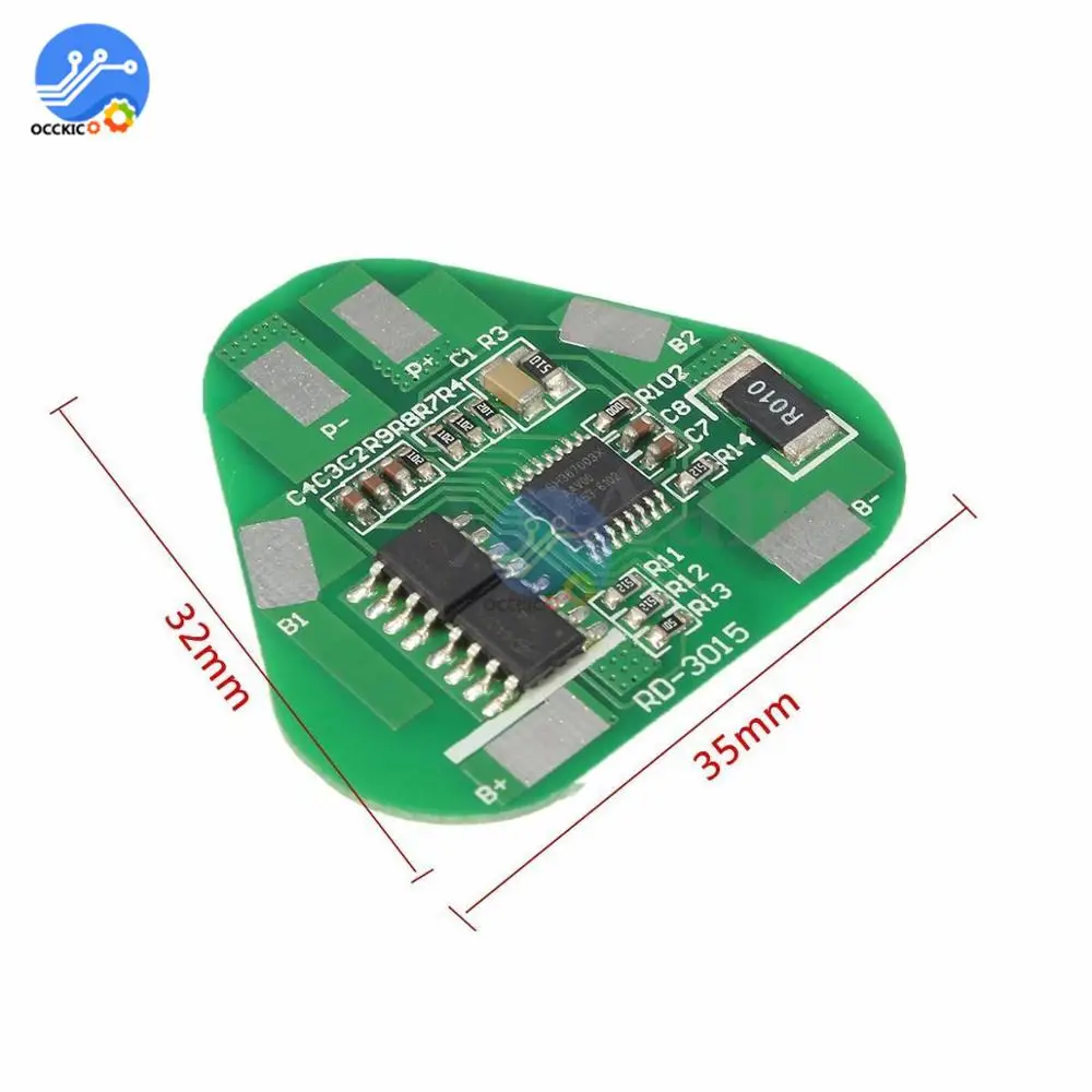 Bms 3S 4A литий-ионный аккумулятор Защитная плата 3 ячеек PCB 10,8 V-12,6 V 3S 2P 35*32mm модуль батарея активный балансир эквалайзер