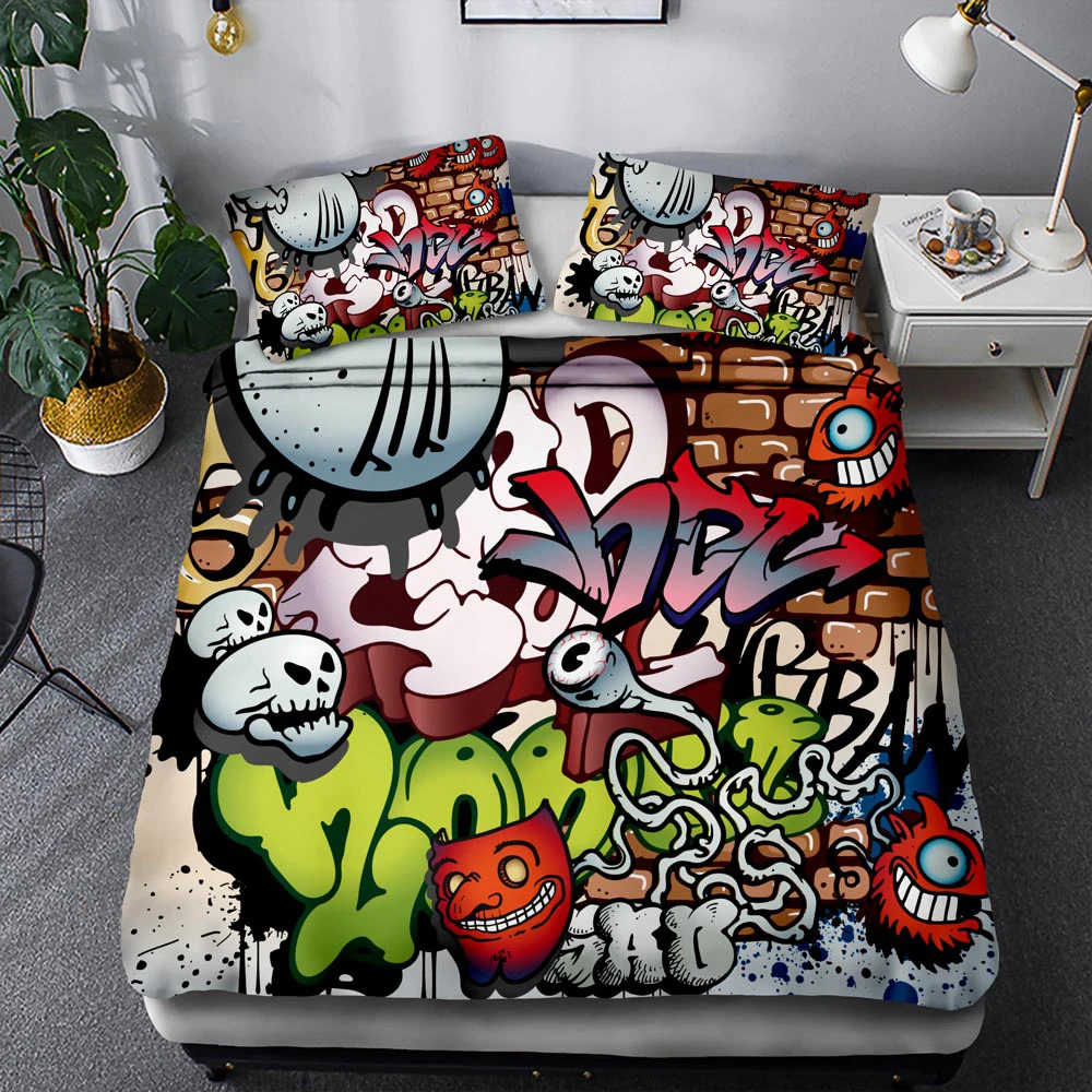 Набор постельных принадлежностей с 3D принтом в стиле хип хоп популярное модное