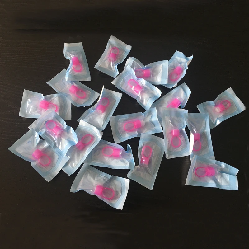 Одноразовая чашка для чернил татуировок с губкой пластиковая микроблейдинговая