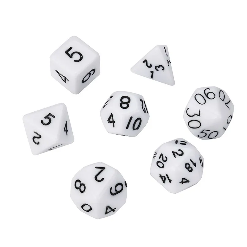 7 шт. жемчуг D20 многогранные поли кости развлечения вечерние игральные dnd наборы