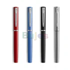 Перьевая ручка с гравировкой, красным лаком и тонким наконечником, в подарочной коробке