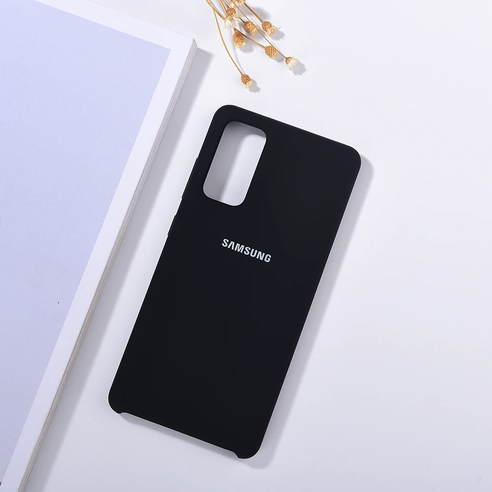 Оригинальный шелковистый силиконовый чехол для Samsung Galaxy S20FE мягкий на ощупь