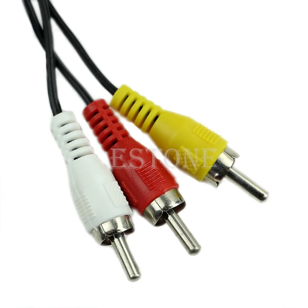 Новый аудио-видео av-кабель шнур с 3 RCA для Sony Playstation PS PS2 PS3 10166 | Электроника