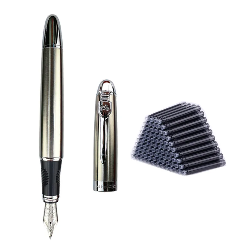 Перьевая ручка Jinhao чернила полностью металлические ручки с зажимом из