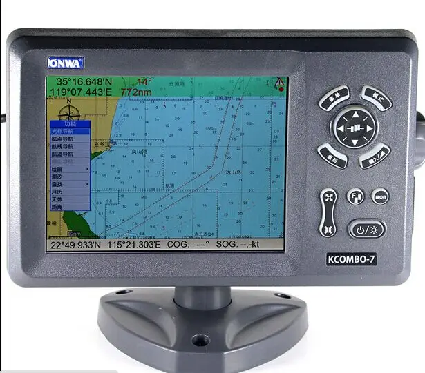 

Onwa kcombo-7 7-inch LCD GPS chartplotter and fishfinder with GPS antenna onwa kcombo7 with orignal transducer