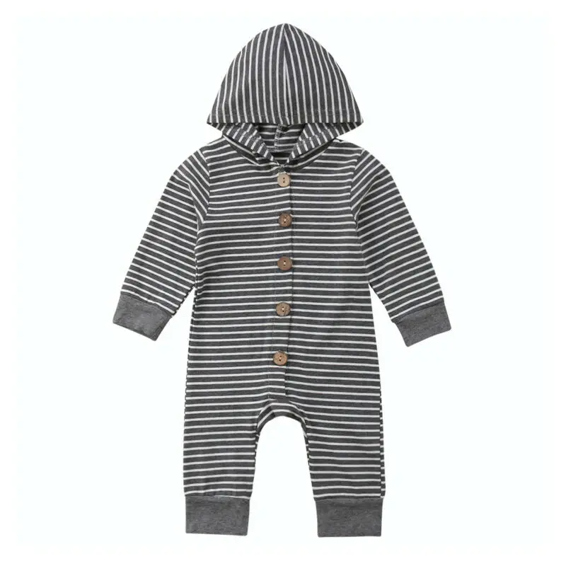 Детский комбинезон для новорожденных мальчиков и девочек с капюшоном одежда |