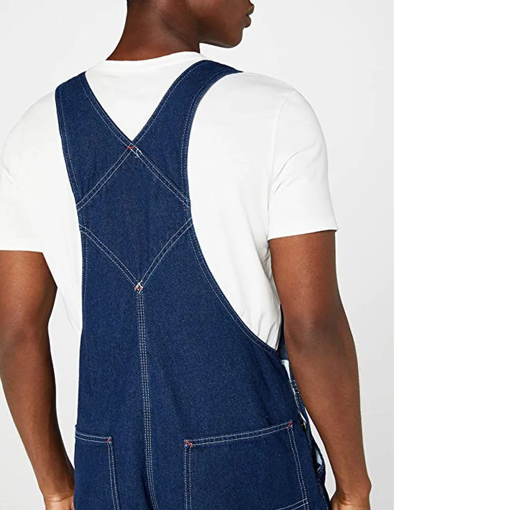 Мужские новые модные повседневные штаны с карманами Рабочие Комбинезоны на