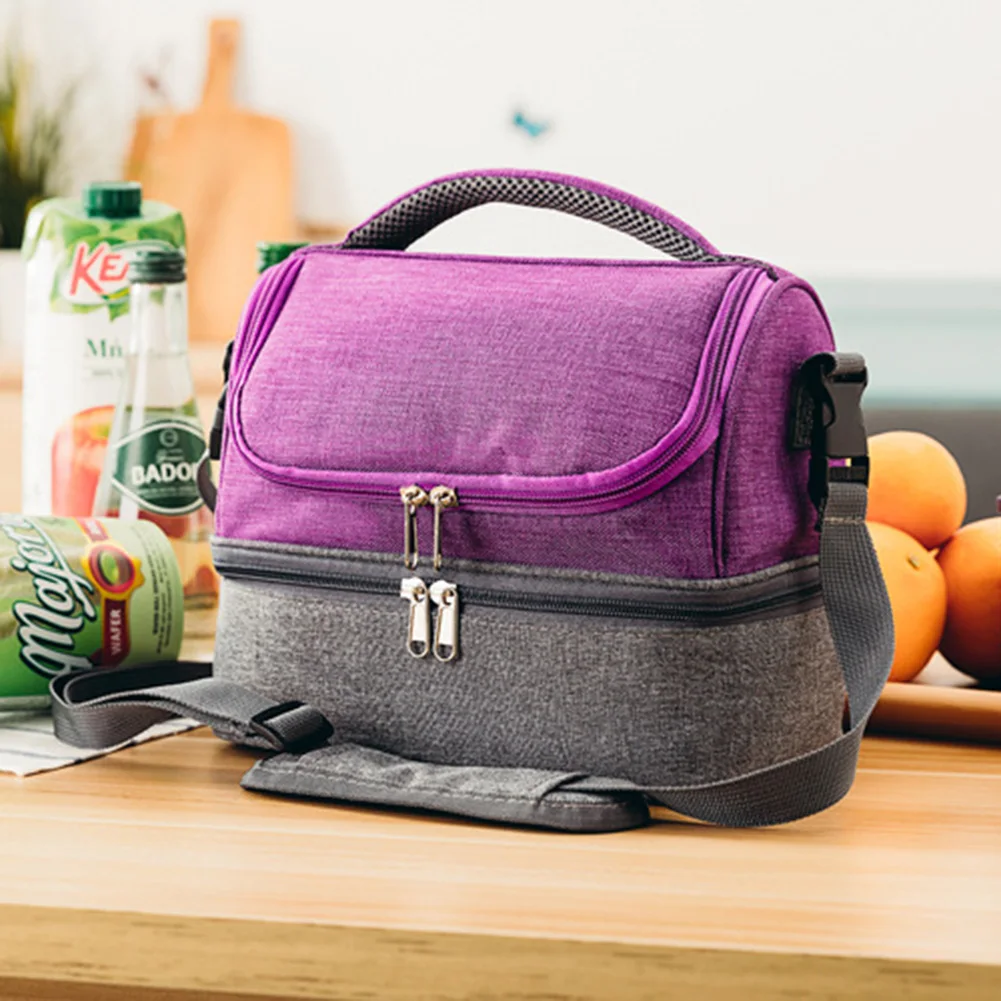 Новая уличная сумка для пикника с двойной молнией изолированная обеда