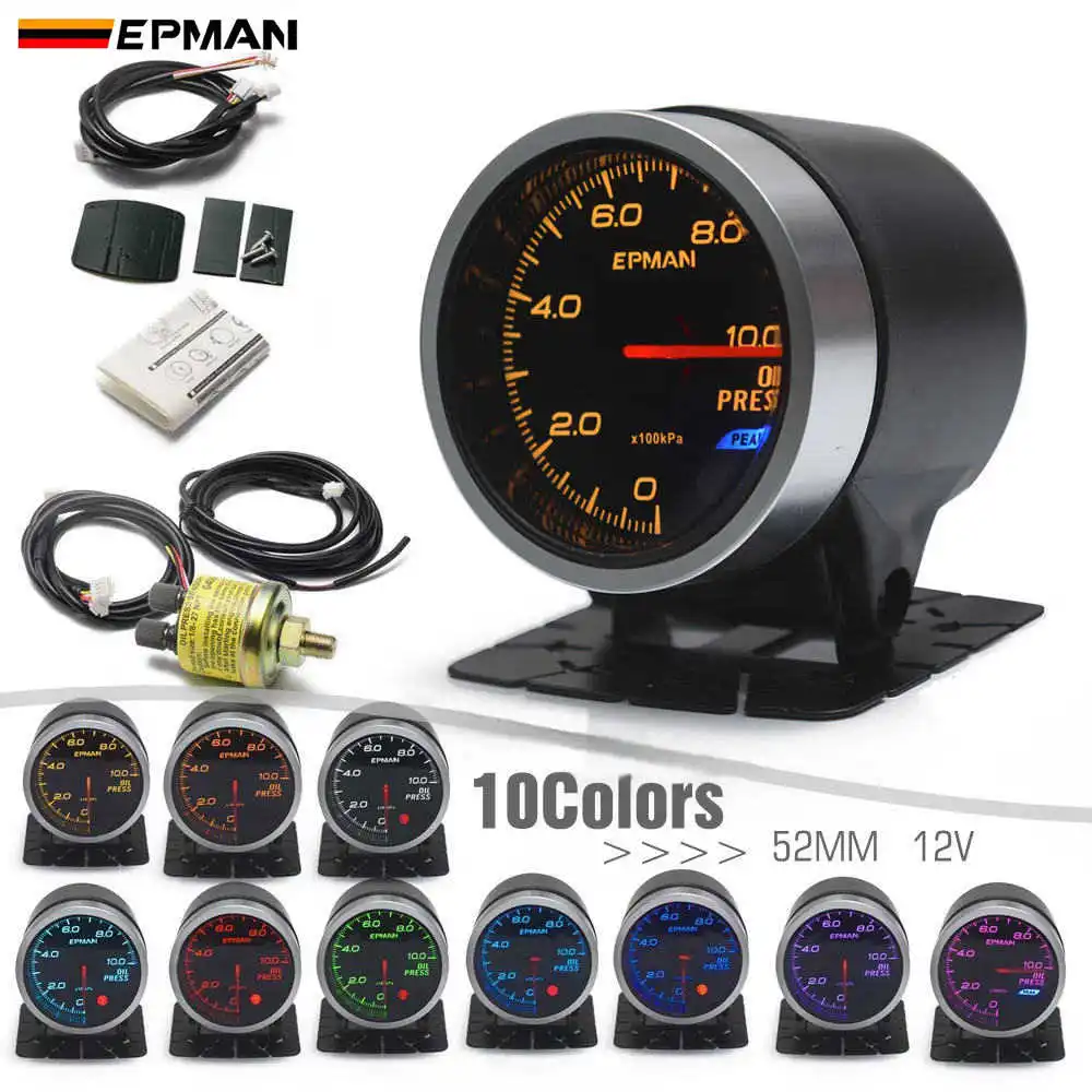 Масляный Пресс EPMAN EPXX704 цифровой многоцветный измеритель уровня дыма 2 дюйма 52 мм
