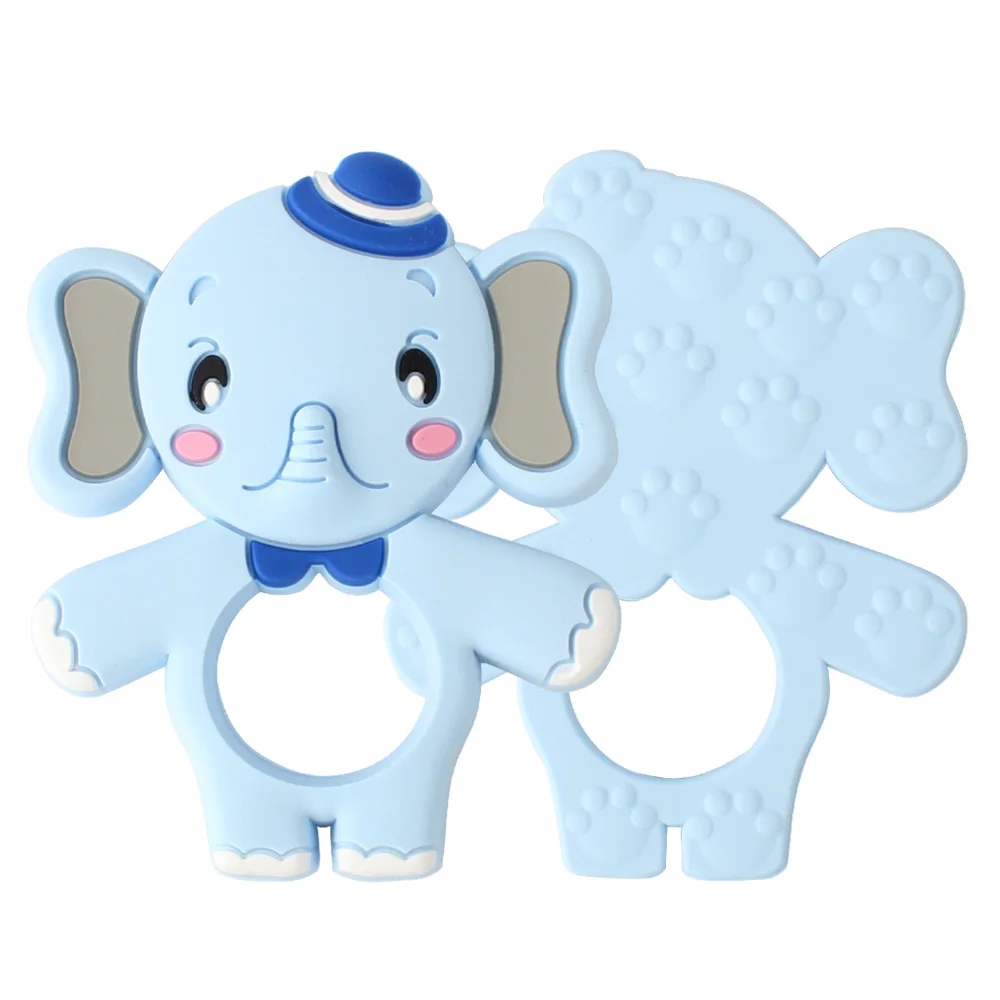 KGY011-1pc Детский Прорезыватель с героями мультфильмов, силиконовый Прорезыватель для зубов в виде животных, енота, слона, коалы, жирафа, сделай сам, Детские Прорезыватели, игрушки, аксессуары - Цвет: KGY011-1pc