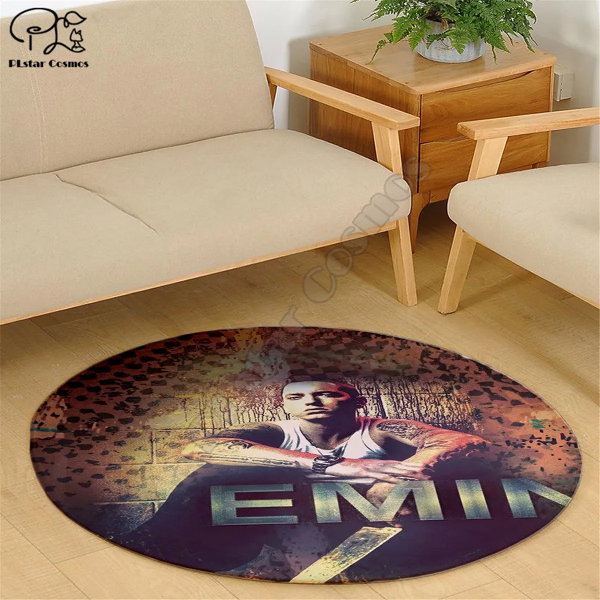 

Eminem character pattern carpet Square Anti-Skid Area Floor Mat 3D Rug Non-slip Mat Dining Room Living Room Soft Bedroom Carpet