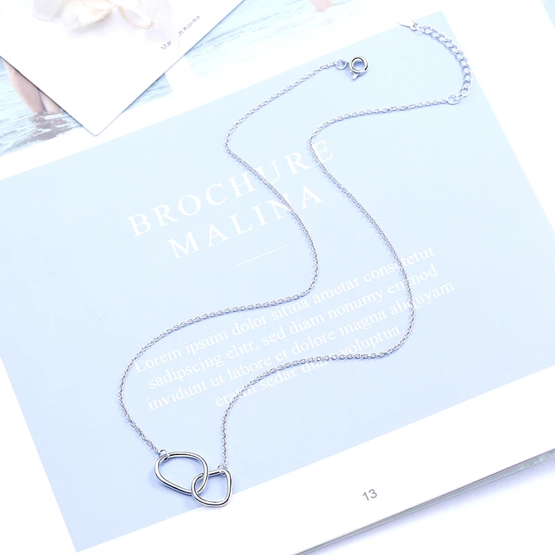 Женская мода простой стиль Глянцевые Подвески ожерелье Необычные круги