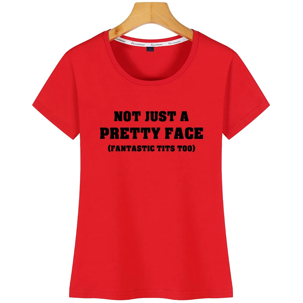 Женская винтажная короткая футболка с круглым вырезом и надписью Not Just A Pretty