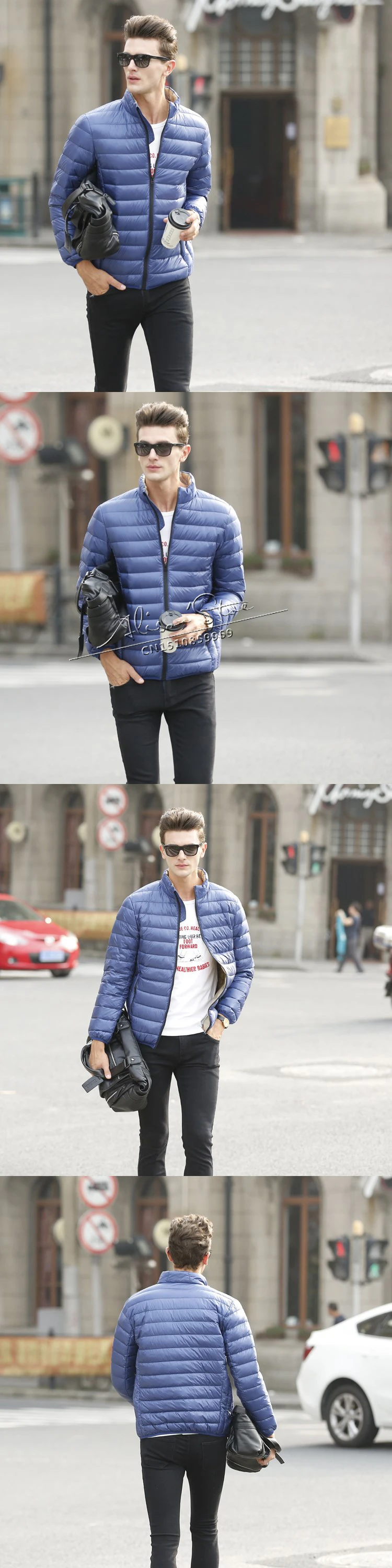 Mu Yuan Yang повседневные сверхлегкие мужские куртки с утиным пухом осенне-зимнее пальто Мужская Легкая куртка с утиным пухом мужские пальто