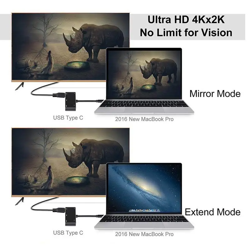 Адаптер 5 в 1 с USB C на HDMI 4K Type HDMI/VGA/аудио/USB 3 0 + порт (PD) конвертер для Macbook Samsung