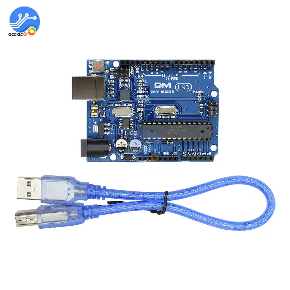 Макетная плата UNO R3 постоянный ток 3 В 5 ATmega328P CH340 CH340G двойной выход для Arduino