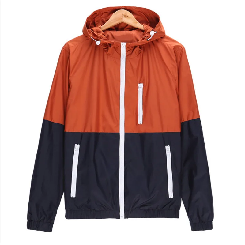 

2021Summer Casual Waterproof Men's jacket Hooded Windproof Jacket Plus Size Casual Men's Jacket Trend Men's Size M-XXXL