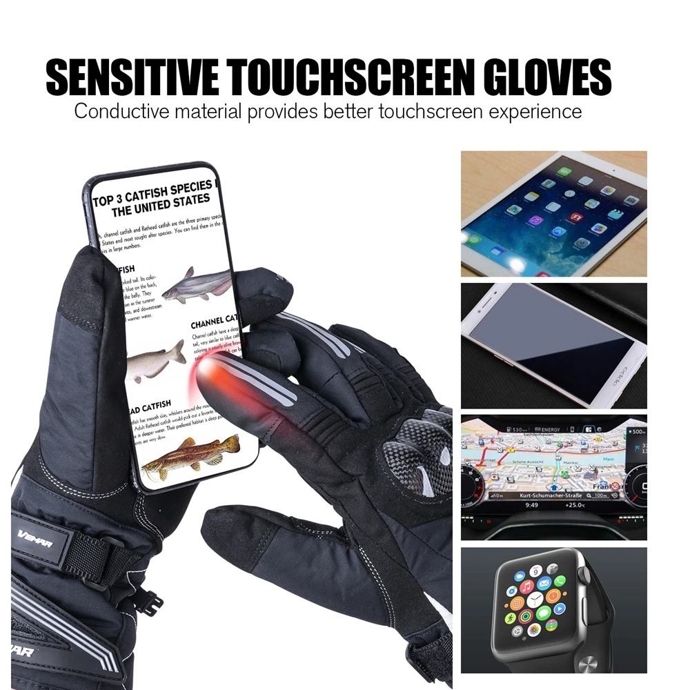 Зимние мотоциклетные перчатки водонепроницаемые ветрозащитные велосипедные из