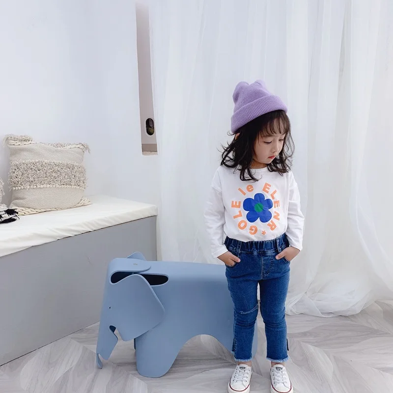 2019 Новое поступление Осенние повседневные однотонные универсальные джинсы в