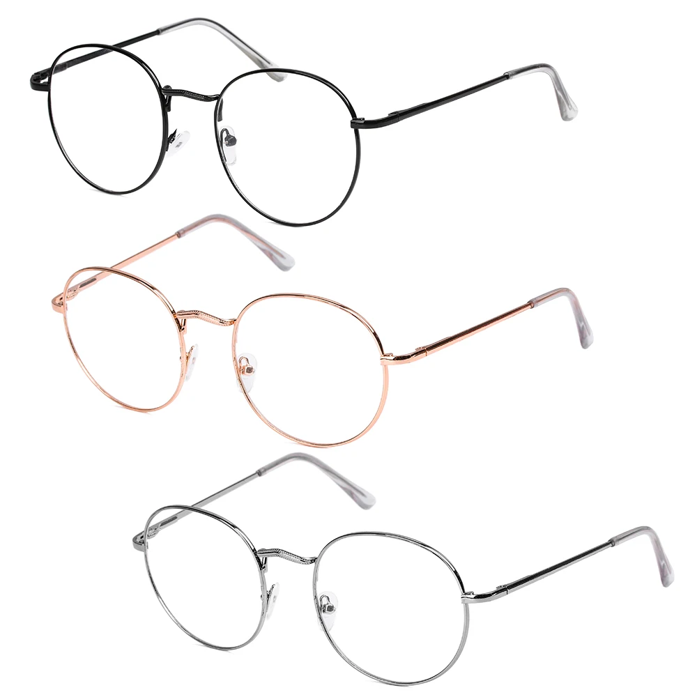 Metal Reading Glasses Frame Clear Lens Men Women Classical Presbyopic Glasses Optical Spectacle Eyewear Vision Care