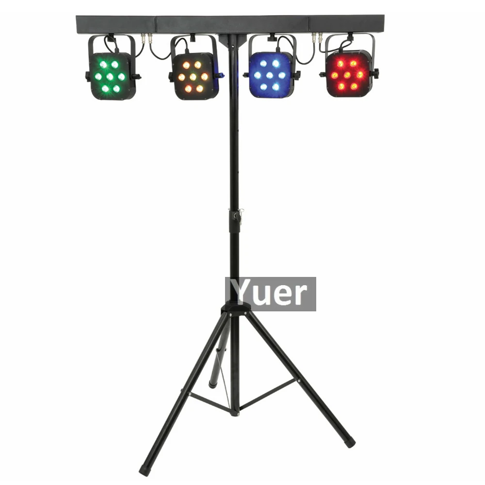 2 шт./лот RGBA/W 4в1 светодиодный 4X7X10 Вт Par Световые наборы DMX512 DJ прожектор для