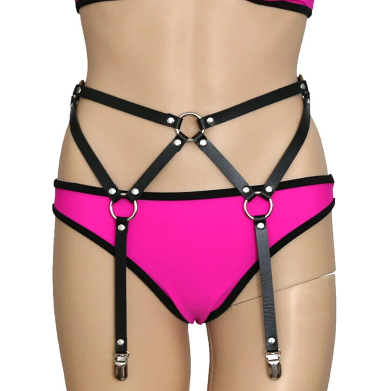 Ремень подвязка пояс на резинке подвеска в готическом стиле с поясом пикантные