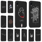 3D DIY Окрашенный черный чехол для Xiao mi Red mi Note 7 6 8 Pro Мягкий силиконовый чехол TPU чехол Xiao mi Red mi 8A 7A 6A K20 mi 9T A3 8T чехол