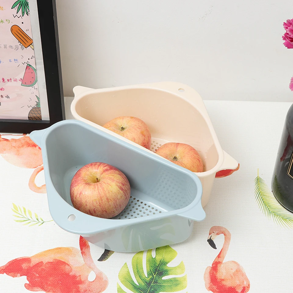 Triangular Sink Drain Shelf Drop Shipping Kitchen Gadget Vegetable Shelving Suction Cup Sponge Rack Storage Tool |