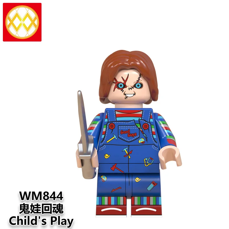 WM844 Фильм ужасов WM6075 ужас Хэллоуин Фредди Майерс Джек Скеллингтон зомби Эрика дравена Билла Джейсона строительные блоки игрушки для детей - Цвет: WM844