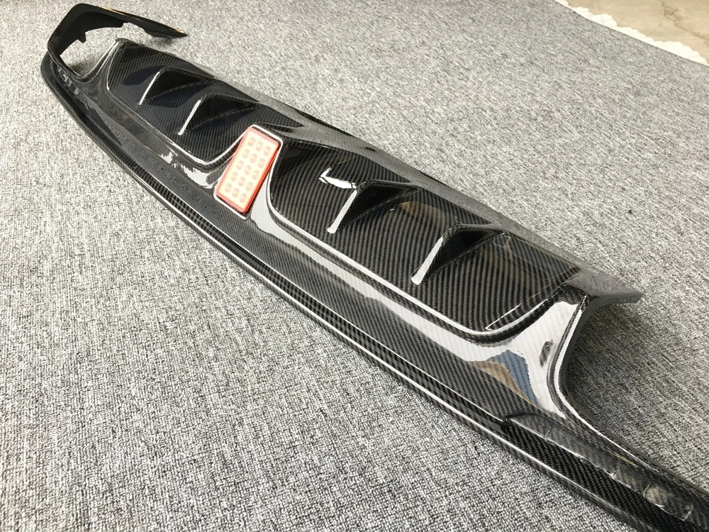 Для S Class W222 углеродного волокна диффузор губа на задний бампер спойлер для Mercedes