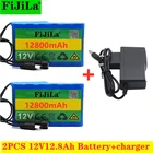 Оригинальный литий-ионный аккумулятор 18650, Портативный перезаряжаемый аккумулятор постоянного тока 12 В, 12,6 в, 12800 мАч, аккумулятор 12,6 в + зарядное устройство в, 1 А