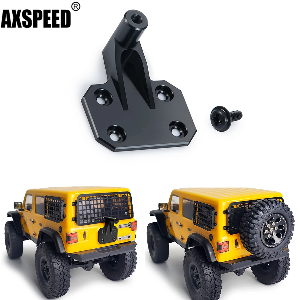 

Подставка AXSPEED Черная задняя запасная для шин, кронштейн для запасных шин, держатель колеса для 1/24 Axial SCX24 AXI00002 RC Crawler Car Decor