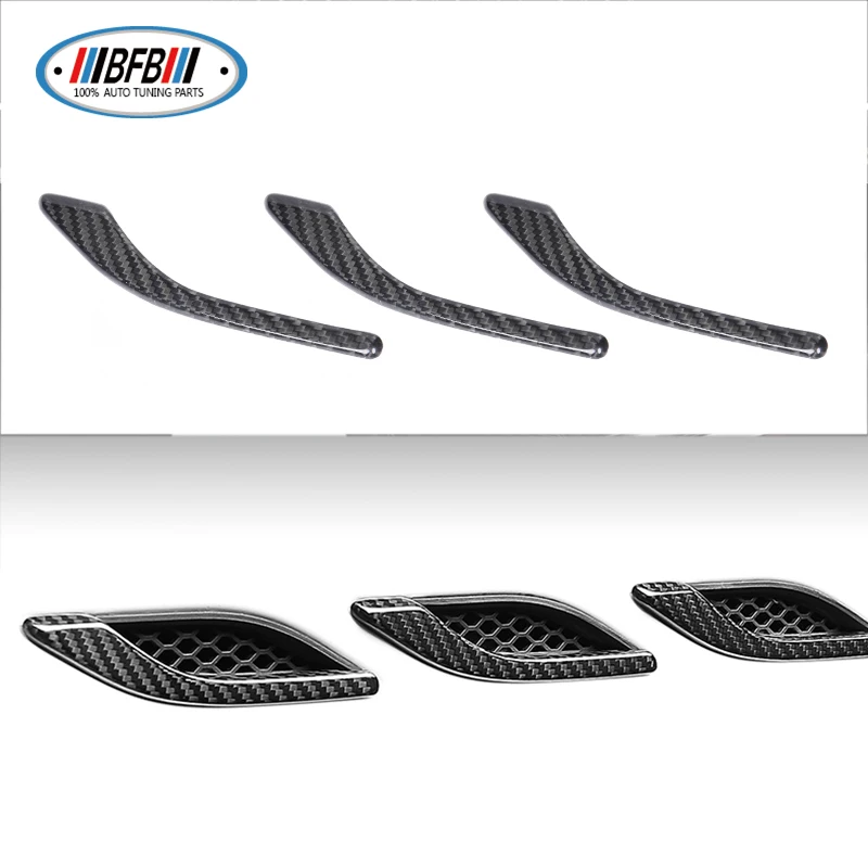 

BFB Блестящий сухой углерод 6 шт. боковое крыло отделка боковые отверстия корпуса Крышка для Maserati ghiдоступ 2014-2017
