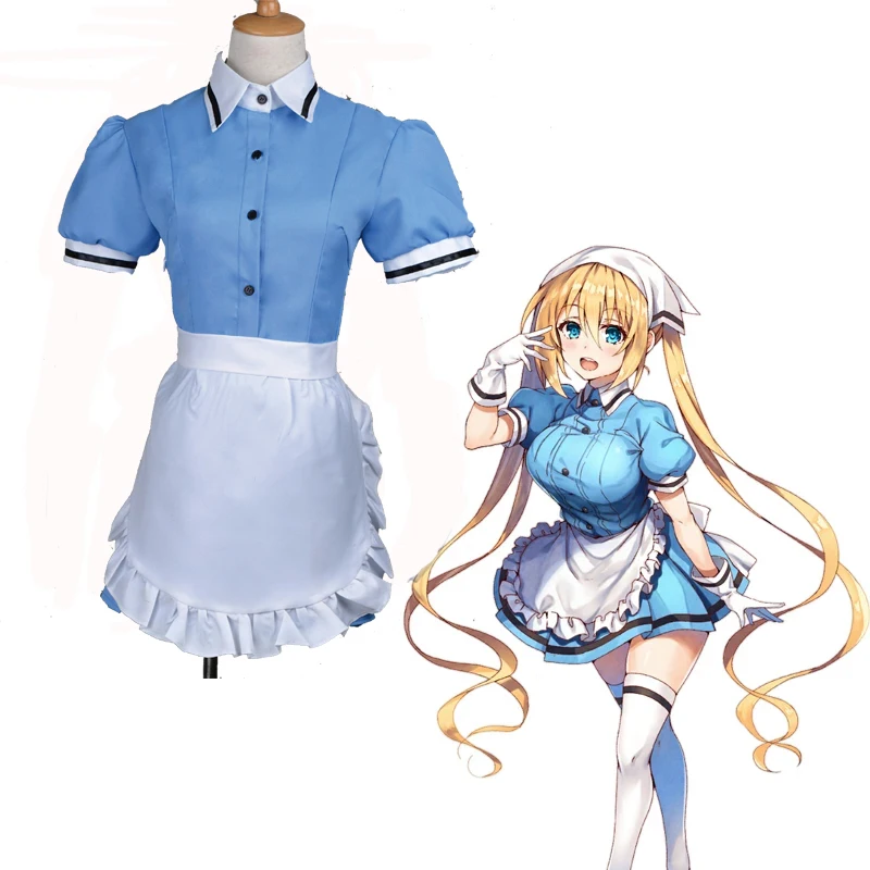 Костюмы для косплея с аниме S Kaho Hinata костюмы синей юбкой девочек форма работы в