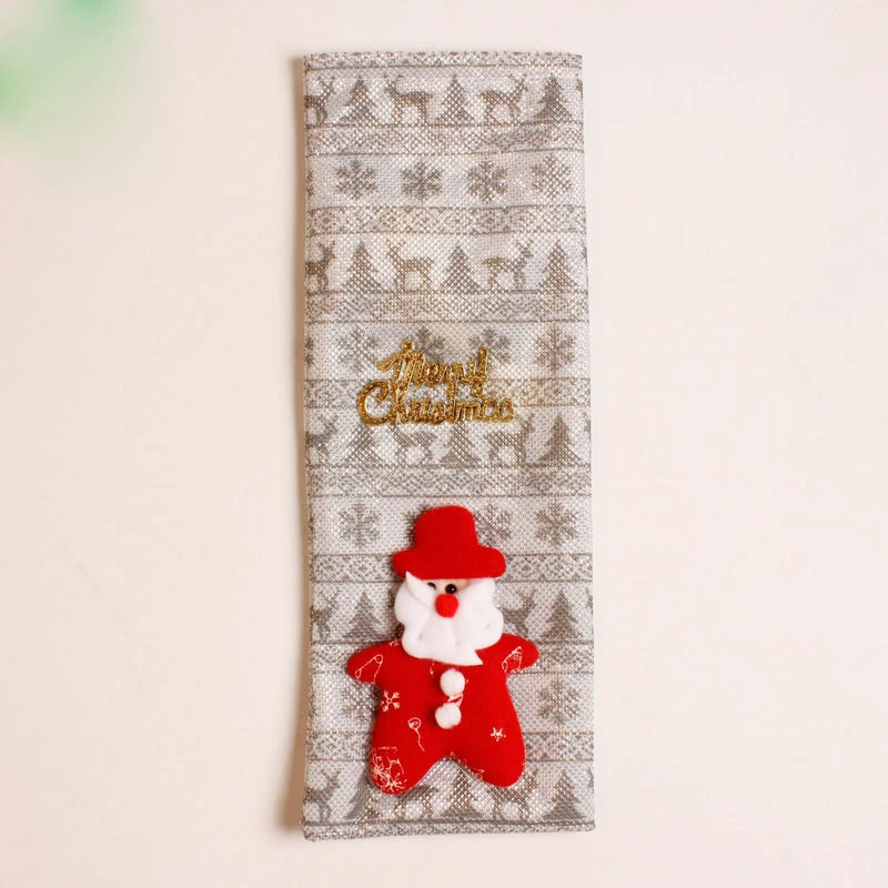 1 шт. рождественские украшения для дома Санта Клаус чехол бутылки вина мешок Noel