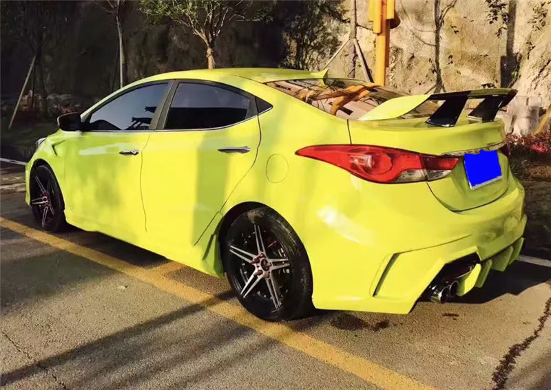 Модель GT Спойлер hyundai Elantra 2012- FRP пластик общего назначения задняя губа автомобильный хвост крыло праймер цвет спойлер