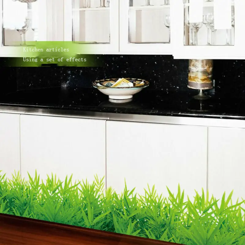 Обои съемные зеленая трава ПВХ наклейки на стену домашний декор детская комната