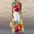 Платья для женщин в африканском стиле модное платье с О-образным вырезом без рукавов с принтом Для летних вечеринок скамья Слинг Холтер Макси платье Jurken Zomer 2021 Dames Robe Ete