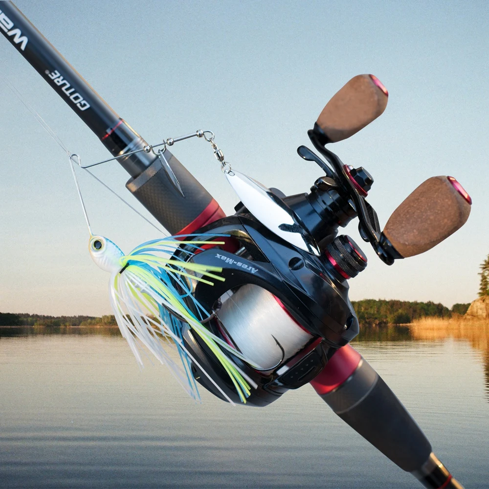 

Goture 5pcs/set Spinnerbait 18g 22g Metal Spoon Fishing Lures Double Hooks Spinner Bait Buzzbait for Pike Carp Perch Fishing