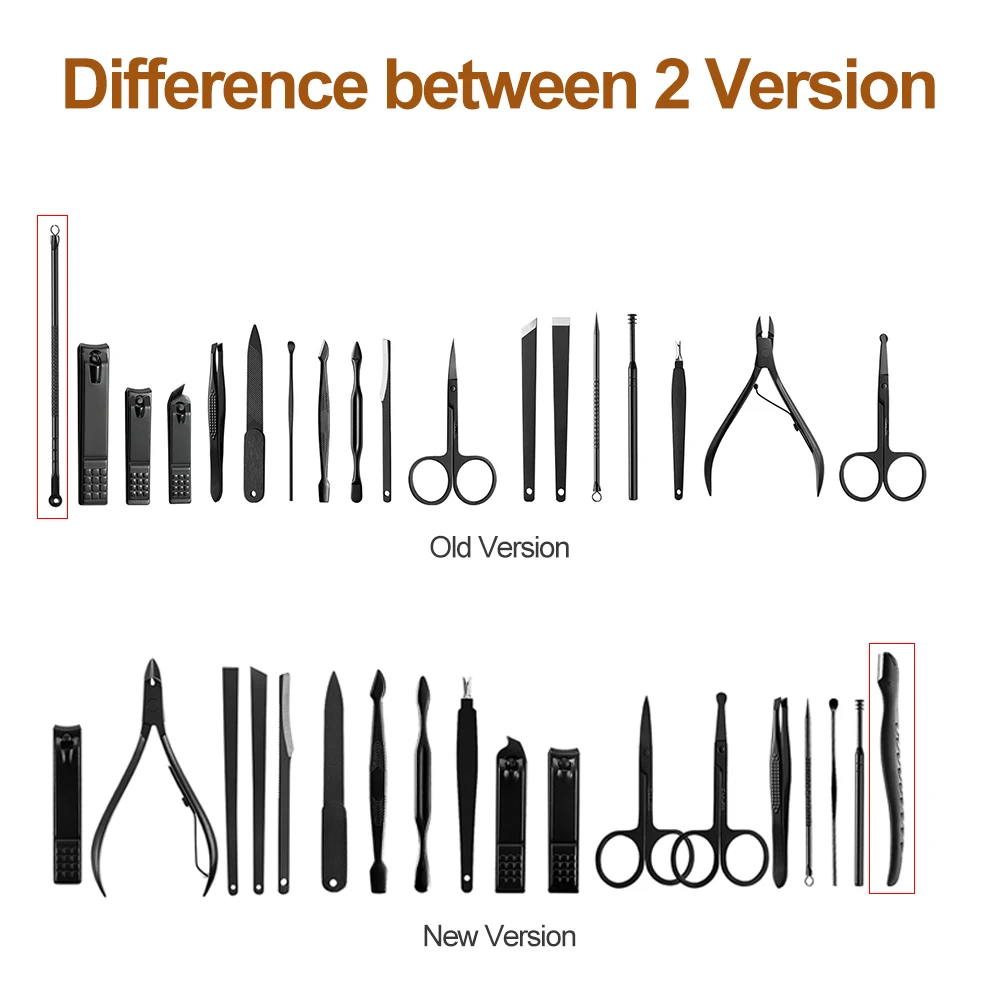 2019 18 шт. профессиональный педикюр Маникюрный набор Комплект ножниц для ногтей