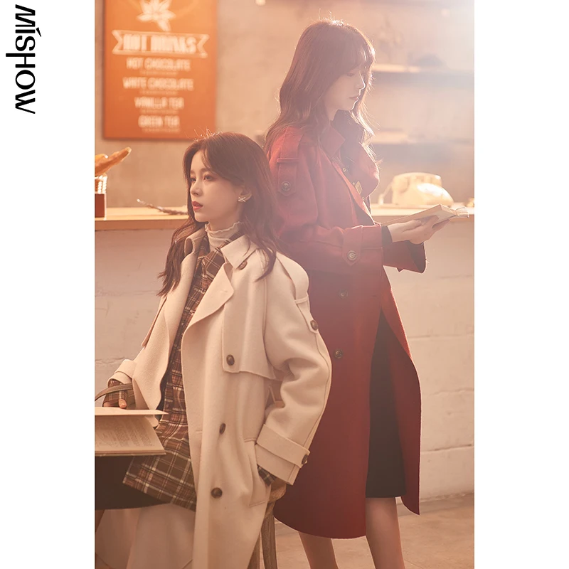 MISHOW 2020 зимние пальто для женщин до середины икры с длинным рукавом Уличная